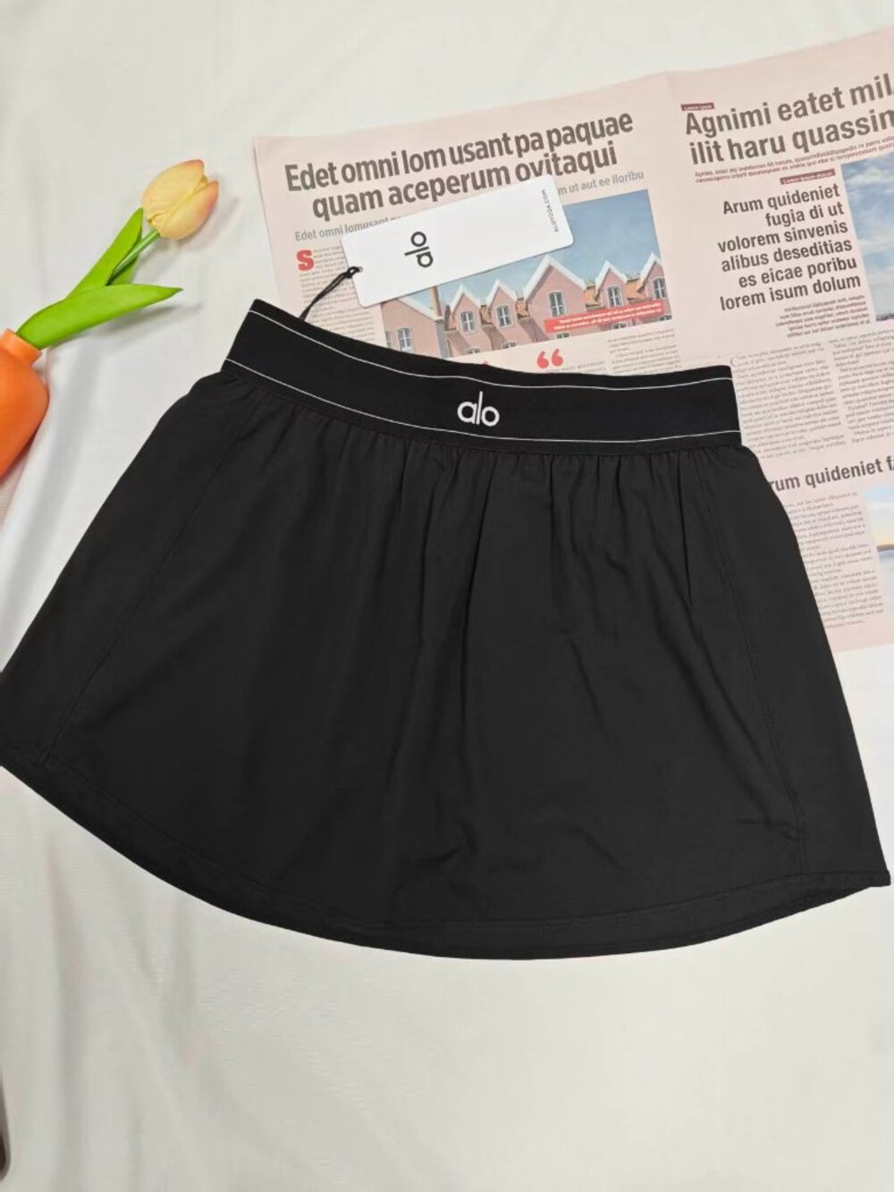 ALO Yoga Match Point Tennis Skirt Black NWT🧡😊Summer versatile short skirt - Picture 1 of 9